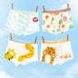 4PCSThin  Mesh Breathable Boys Antibacterial Cartoon Underwear