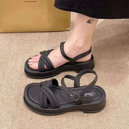 Classic Sandals for Women Upper Elastic Closure