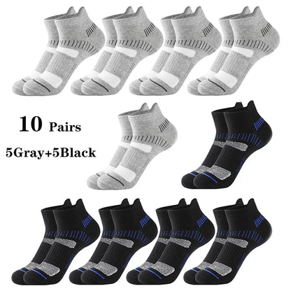10 Pairs Men Ankle Athletic Socks