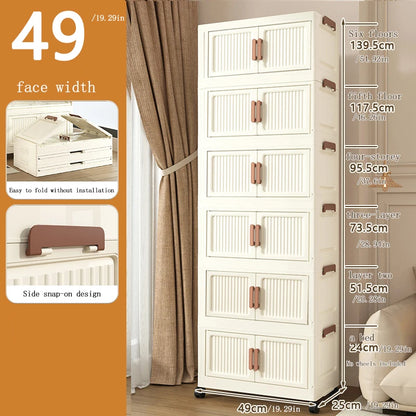 Foldable Plastic Storage Cabinet, Easy Assembly