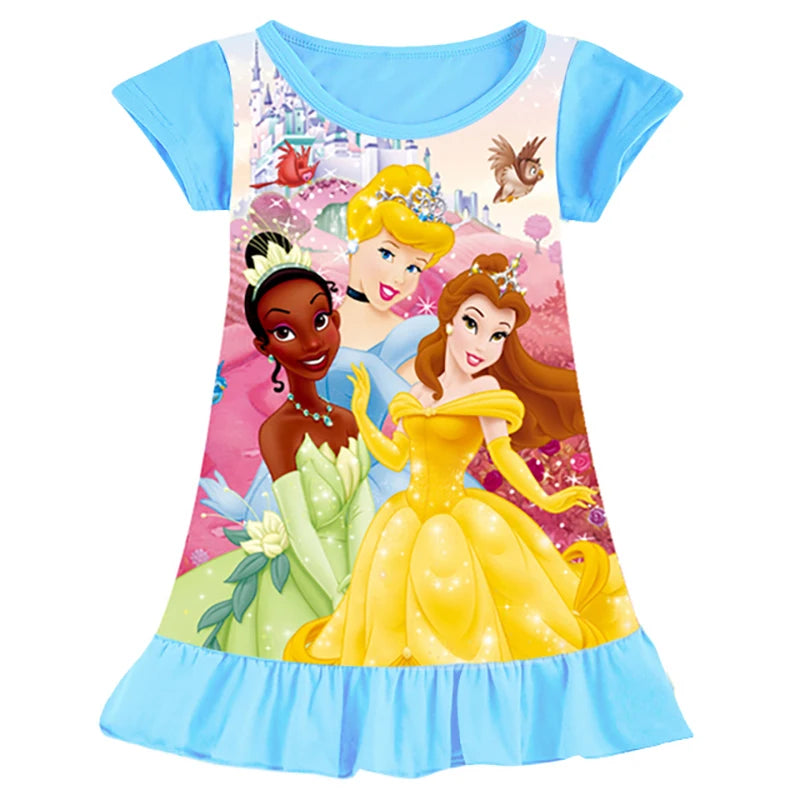 Elsa Cartoon Minnie Party Dresses Pajamas