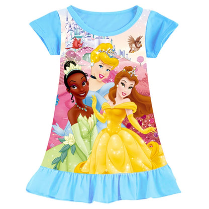 Elsa Cartoon Minnie Party Dresses Pajamas