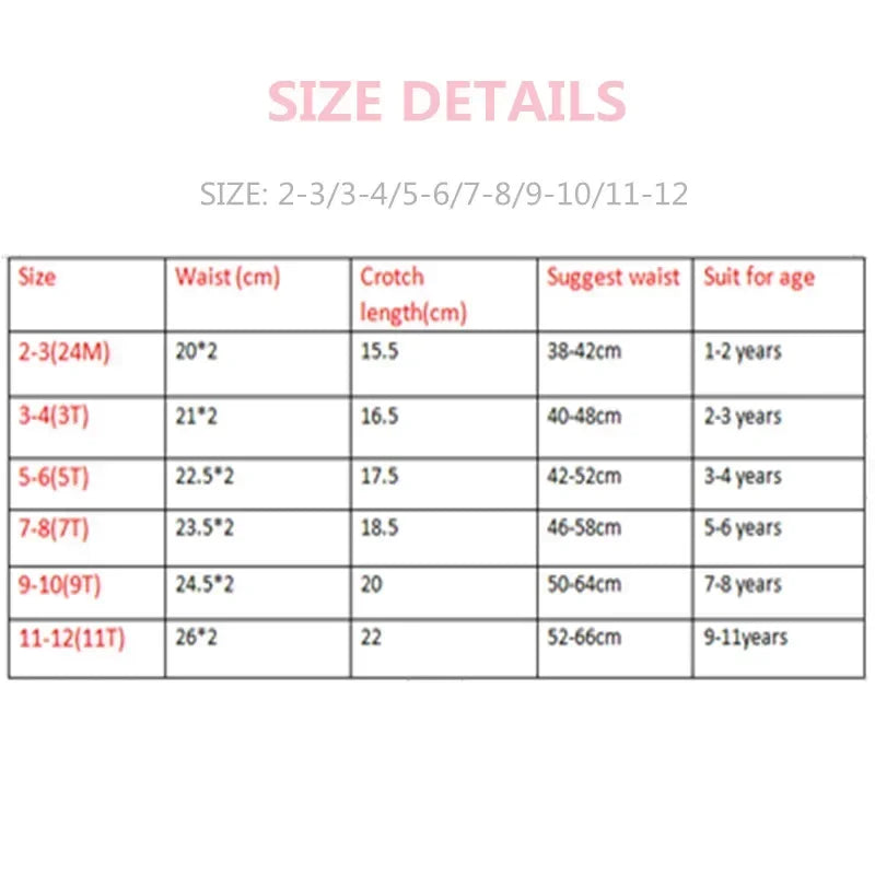 20PC Girls Underwear CartoonCotton  Briefs