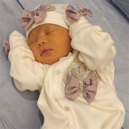 5 Pcs Girl/Boy Hospital Exit Newborn Bling Outfits