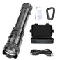 Rechargeable LED Flashlight Zoomable Torch