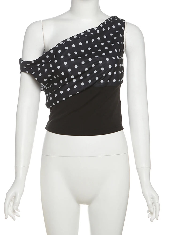 Polka Dots Print Women Trend Off Shoulder