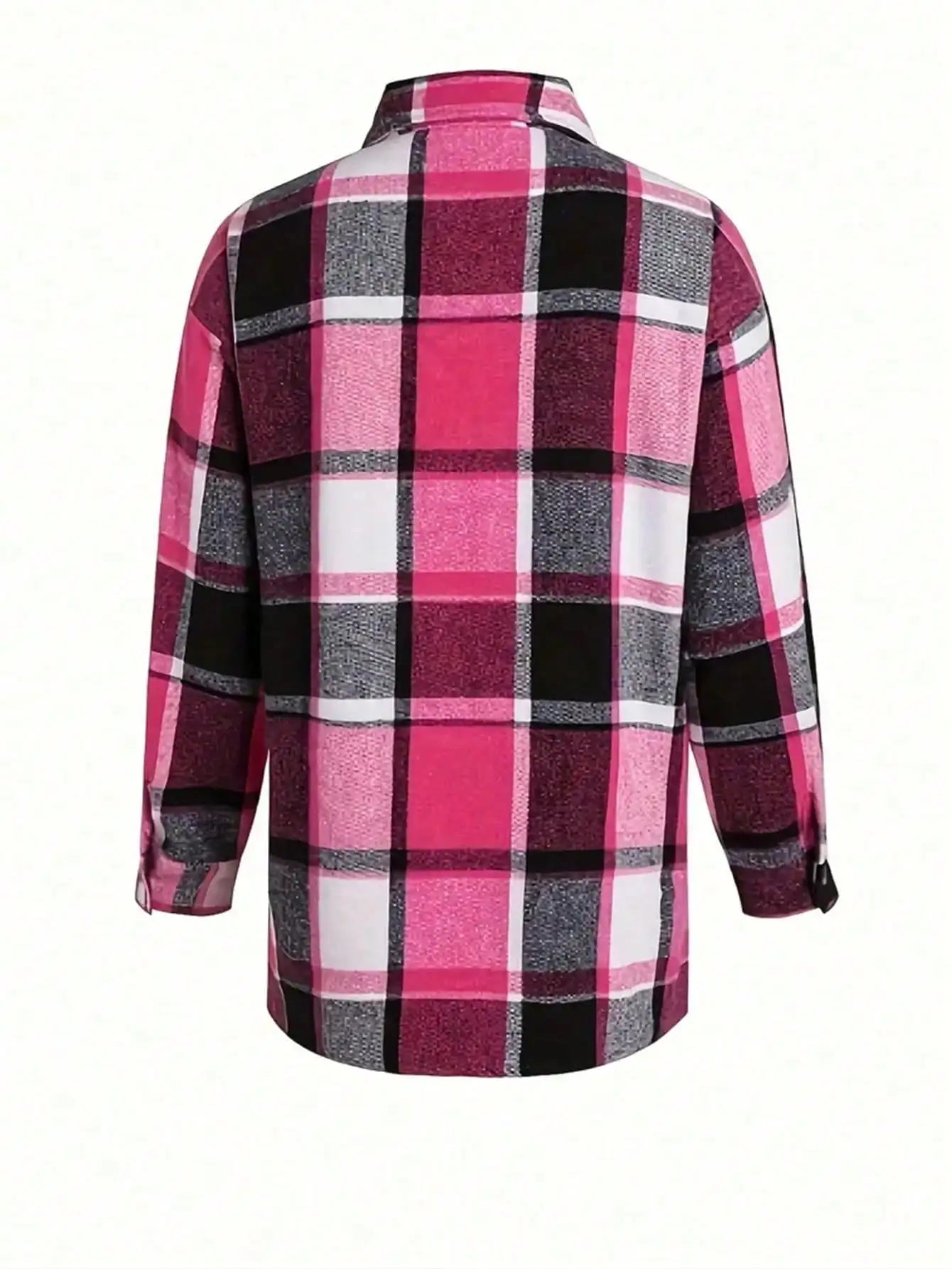 Women's Long Sleeve Flannel Plaid Shirt Casual
