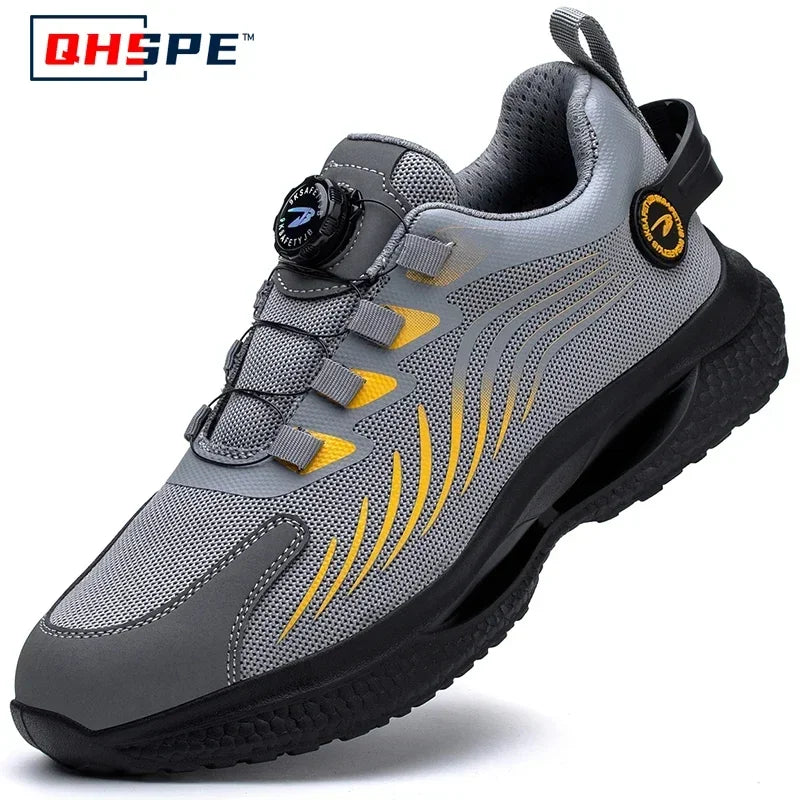 Safety Shoes Men Anti-smash Anti-puncture Work Shoes