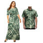 2 Pcs Custom Polynesian Traditional Dresses and Mens Shirts