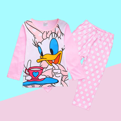 2 Pcs Pink Daisy Girl Sleepwear Pajamas