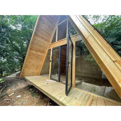 Triangle Wooden Tiny House Cabin Prefabricated