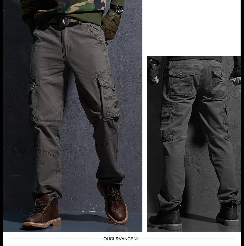 Work Khaki Tactical Pants Men Military Jogger