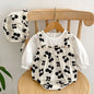 Baby Girls Long Sleeve Flower Embroidery Jumpsuit