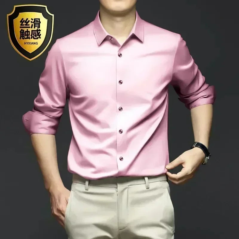 Men's Long Sleeve Luxurious Wrinkle Resistant Shirts