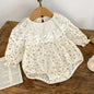 Baby Girls Long Sleeve Flower Embroidery Jumpsuit