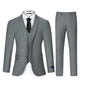 3pcs Men's Classic Solid Color Suit Regular Fit