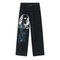 Black Straight Jeans Men Women American Street