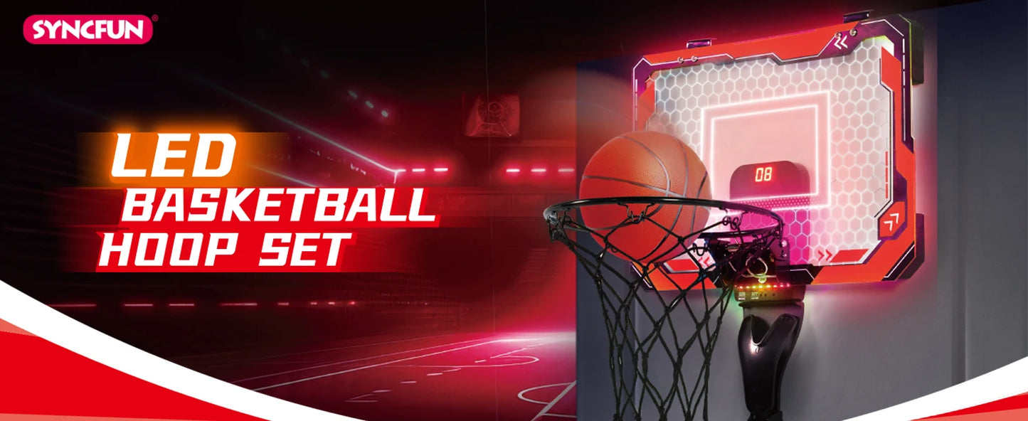 Mini Indoor Basketball Hoop Light Up Scoreboard