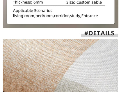 Semi-circular Outdoor Rug Modern Art Style