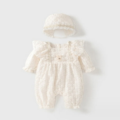 Girl Sweet Princess Rompers Floral Lace  Jumpsuit