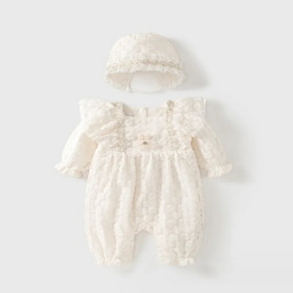 Girl Sweet Princess Rompers Floral Lace  Jumpsuit