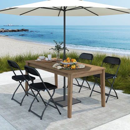 Plastic Folding Chairs, Lightweight Portable Indoor/Outdoor