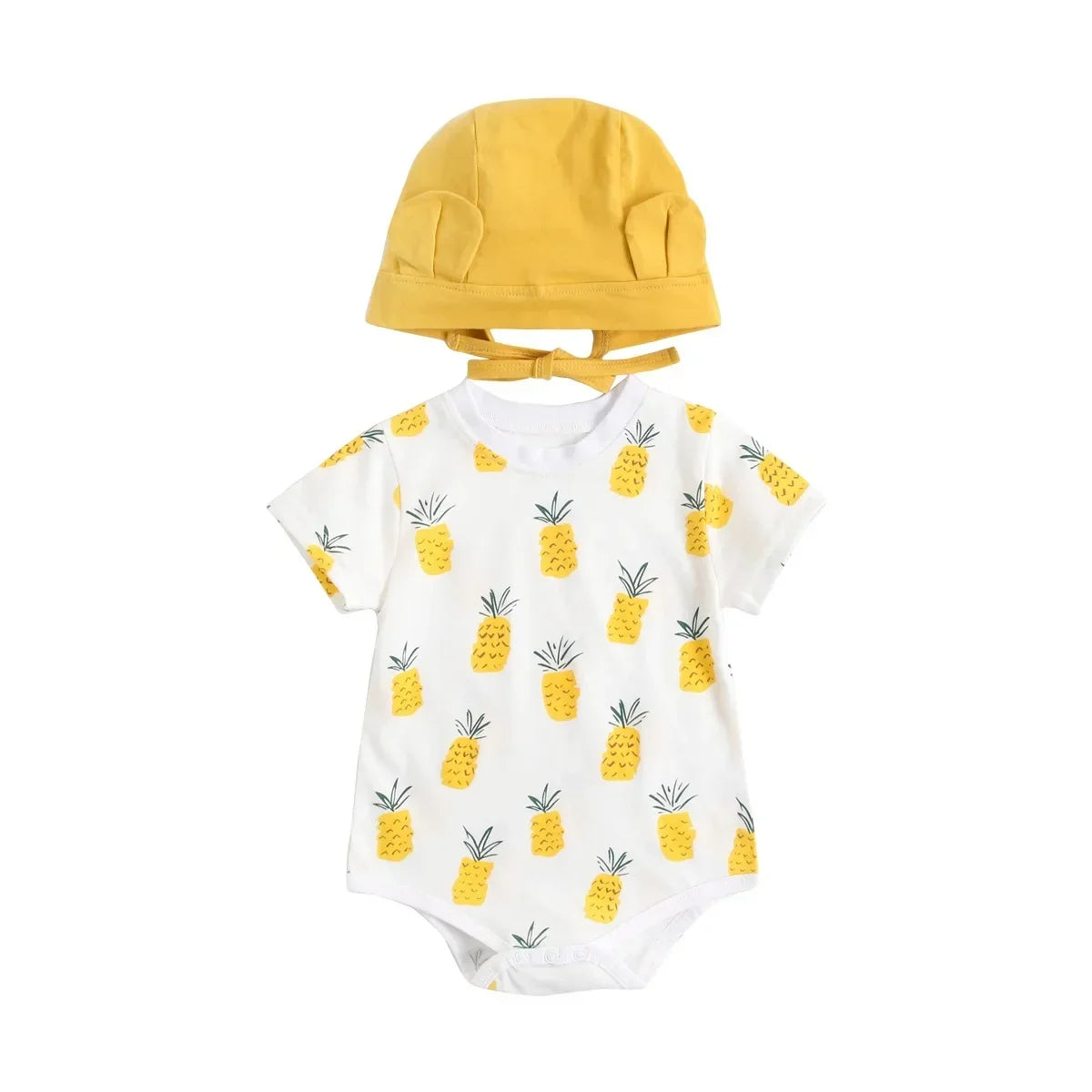 2 Pcs Jumpsuit Outfit Girls/Boys Banana Pineapple