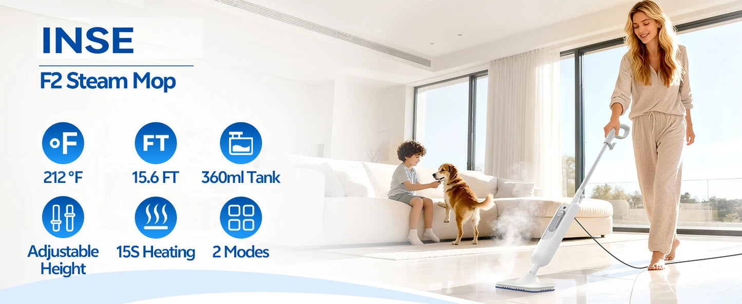 Powerful Mop Scrubbing Steam Cleaner Detachable Floor