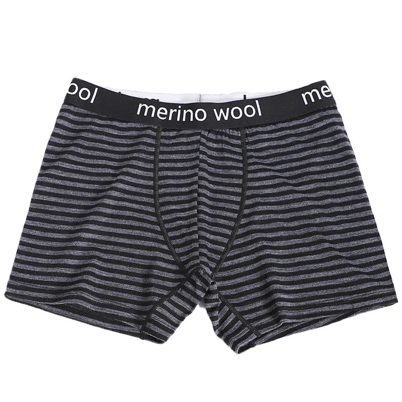 Mens Merino Wool Boxer Brief Breathable Fitness