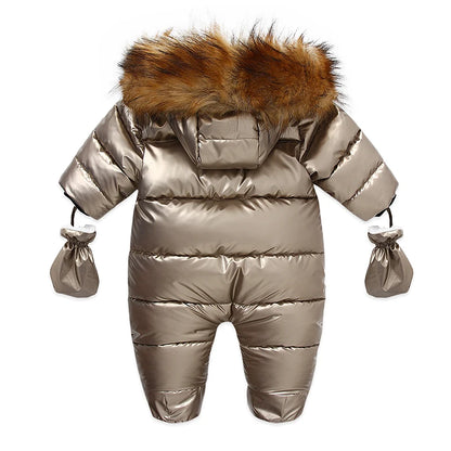 Boy/Girl Newborn Romper Thicken Waterproof Snowsuit Hoodied