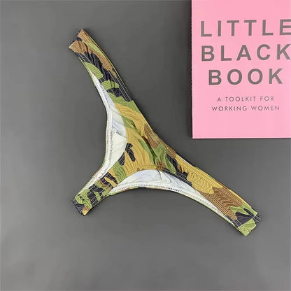 3pcs Sexy Camouflage Men Pouch Thong Plus Size