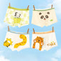 4PCSThin  Mesh Breathable Boys Antibacterial Cartoon Underwear
