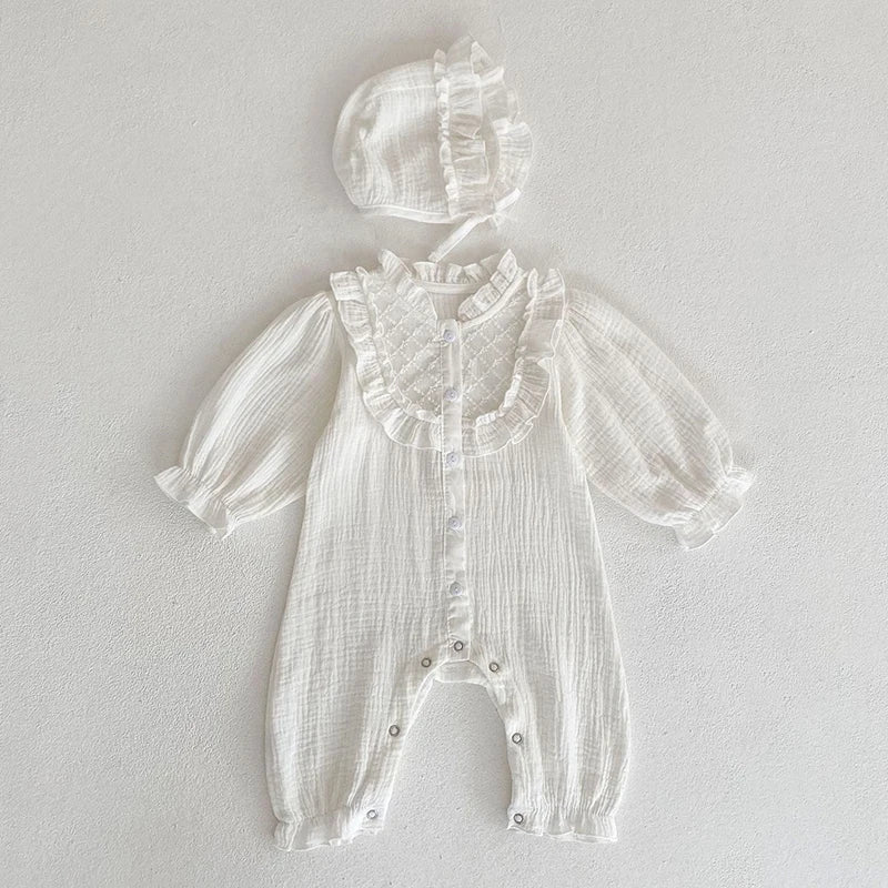 Infant Baby Girls Sleeveless Knit Rompers