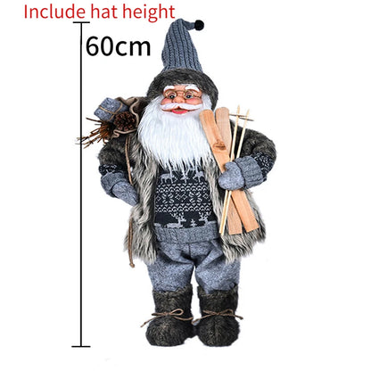 Large Standing Santa Figurine Doll Home Decoration