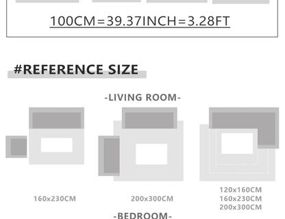 Semi-circular Outdoor Rug Modern Art Style