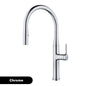 Luxury Brushed Gold Brass Pull Out Kitchen Faucet