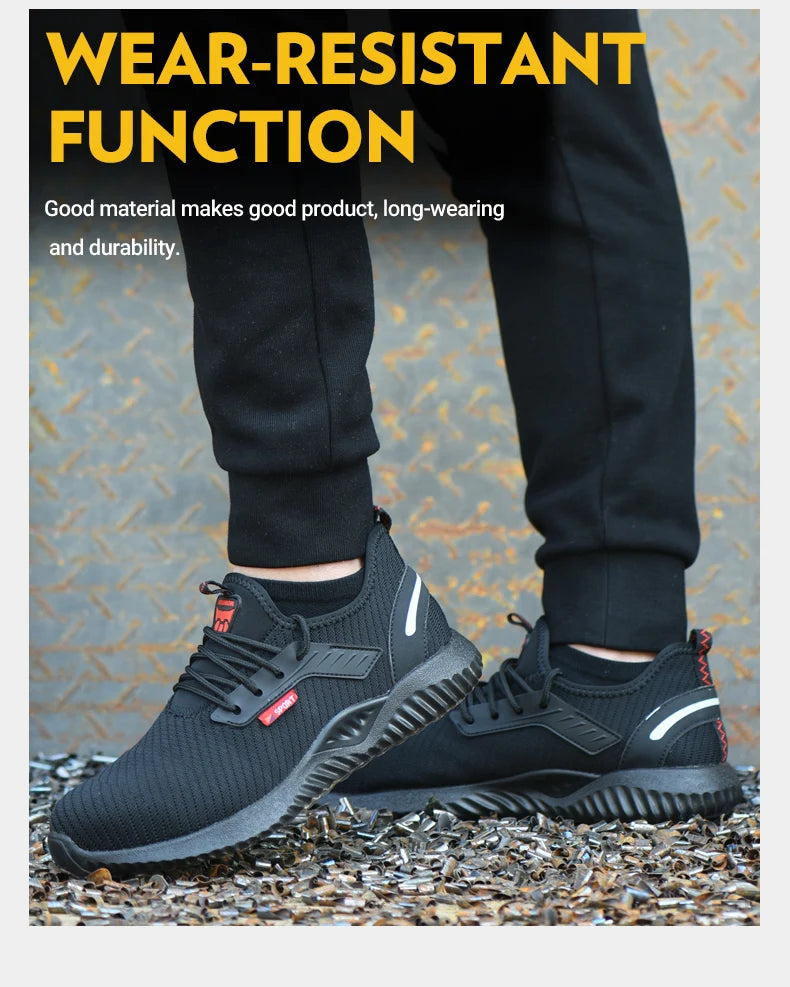 Mens Steel Toe Safety Shoes Puncture-Proof