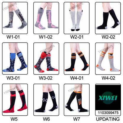 Rechargeable Anti-Cold Men Women Thermal Heated Socks