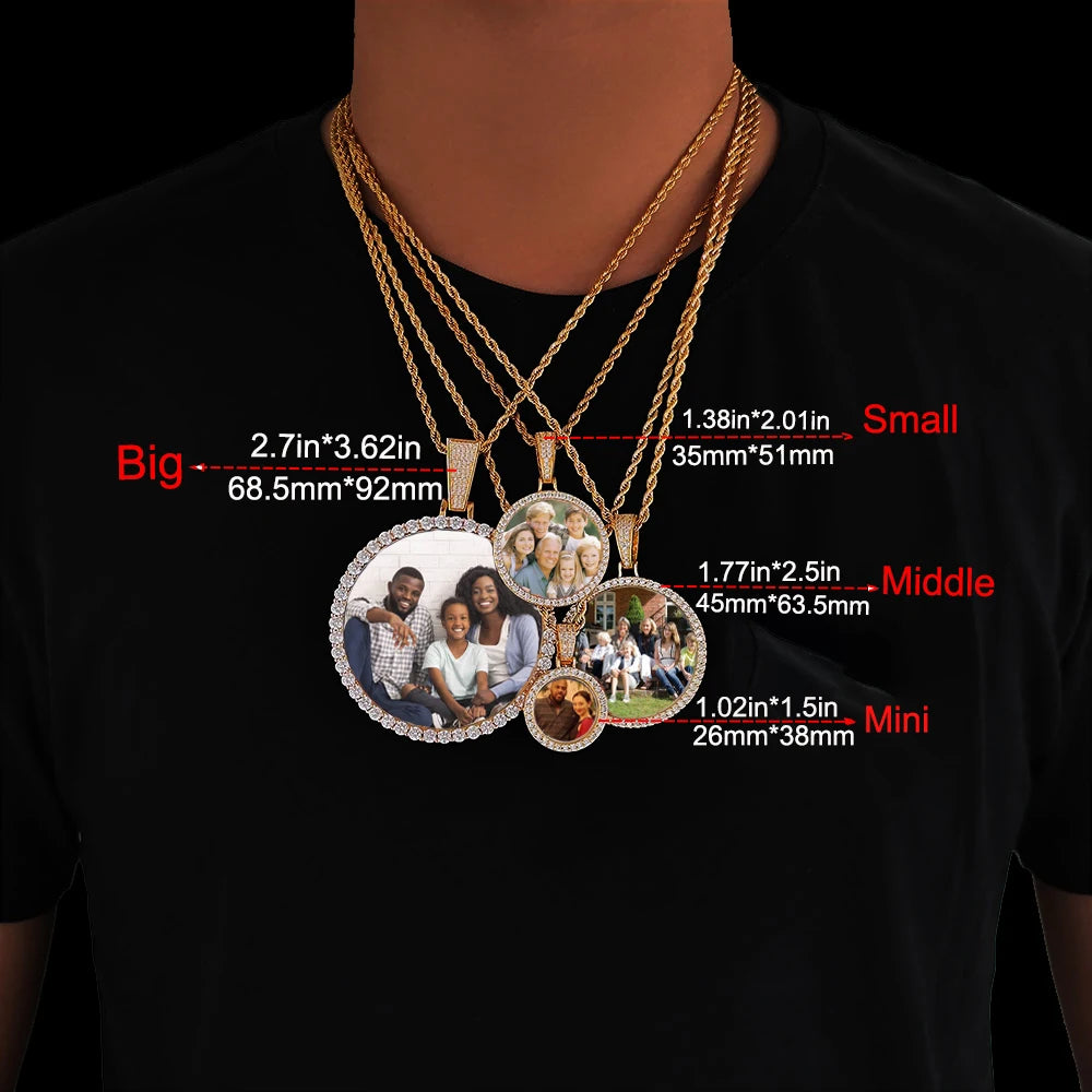 Hip Hop Jewelry Bling CZ Picture Necklace