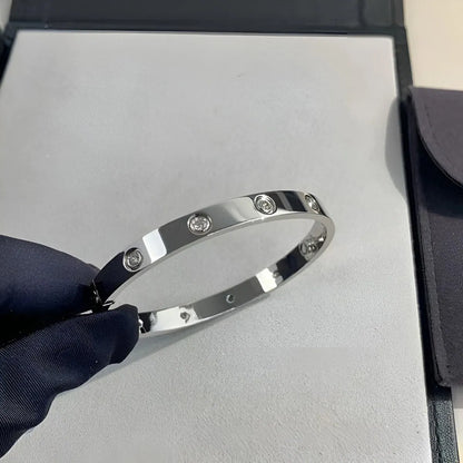 Diamond Cuff Women Bracelet Gold Tone