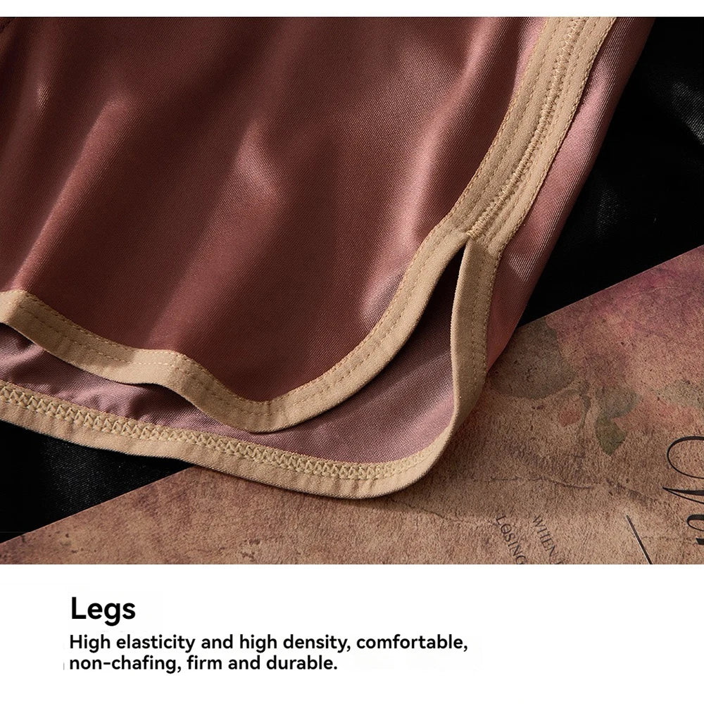 3PCS Luxury Silk Men's Breathable Double-layer Boxer