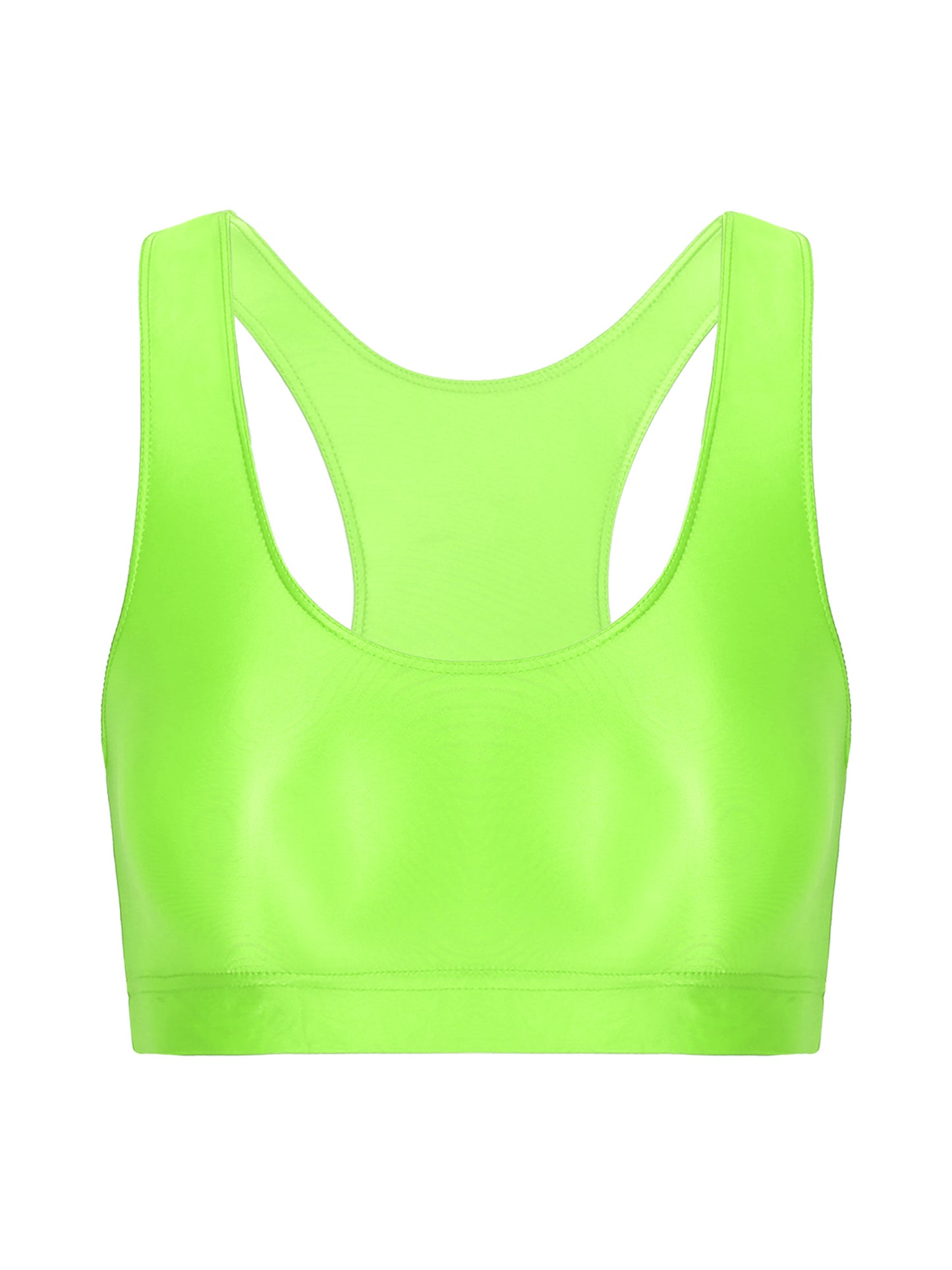 Glossy Womens Mid Waist Gym Fitness Yoga