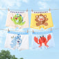 4PCS Cute Dinosaur Boys Breathable Underwear
