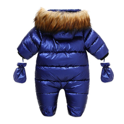 Boy/Girl Newborn Romper Thicken Waterproof Snowsuit Hoodied