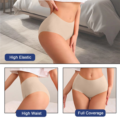 7PC Women High Waist Seamless Underwear Breathable Comfort