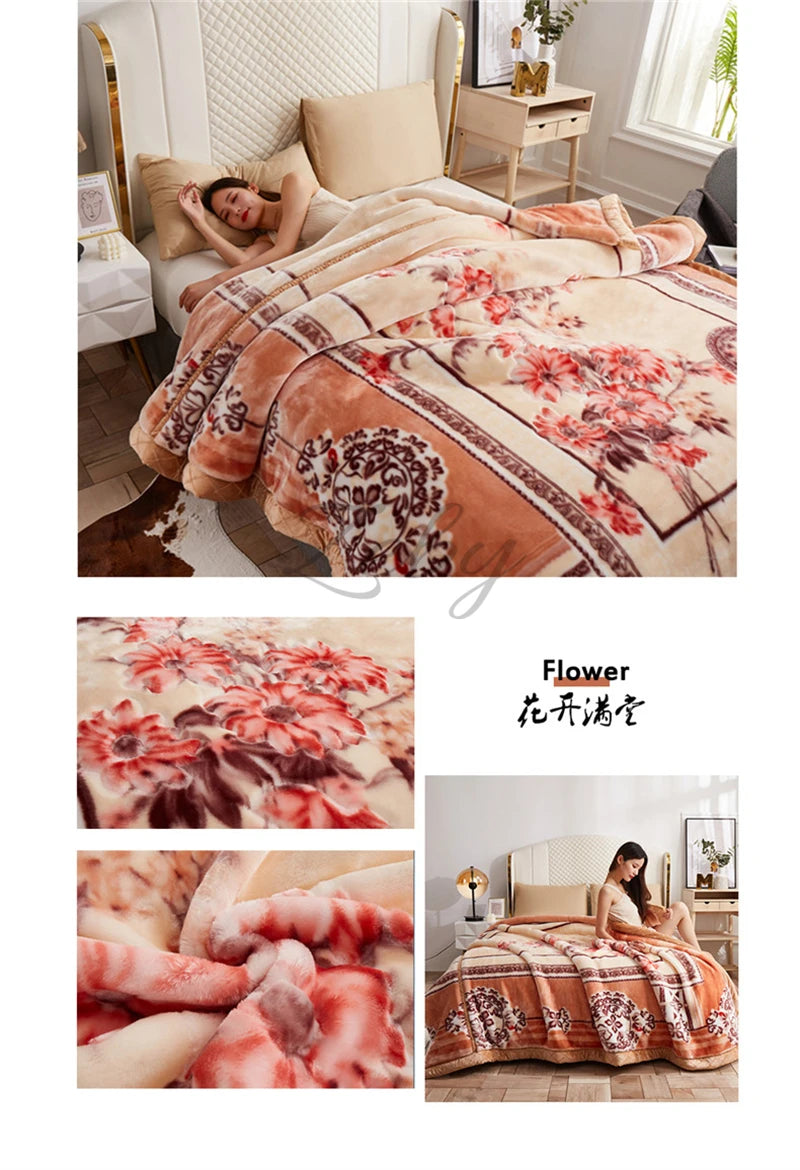 European Style Warm Raschel Blanket Weighted Comforter