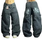 Oversized Print Baggy Jeans Men Vintage Gothic