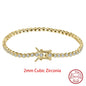 Shiny Tennis Bracelet Sterling Silver Cubic Zirconia