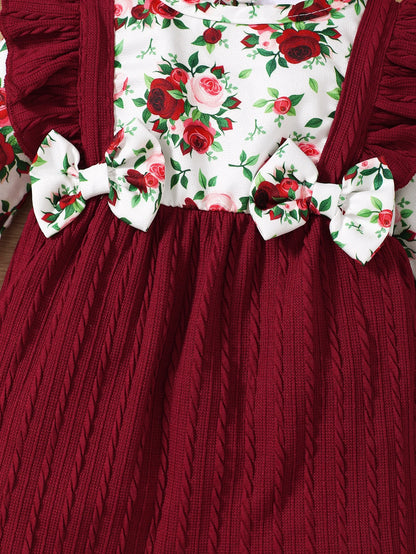 0-18 Months Girl Romper Cute Floral Long Sleeve