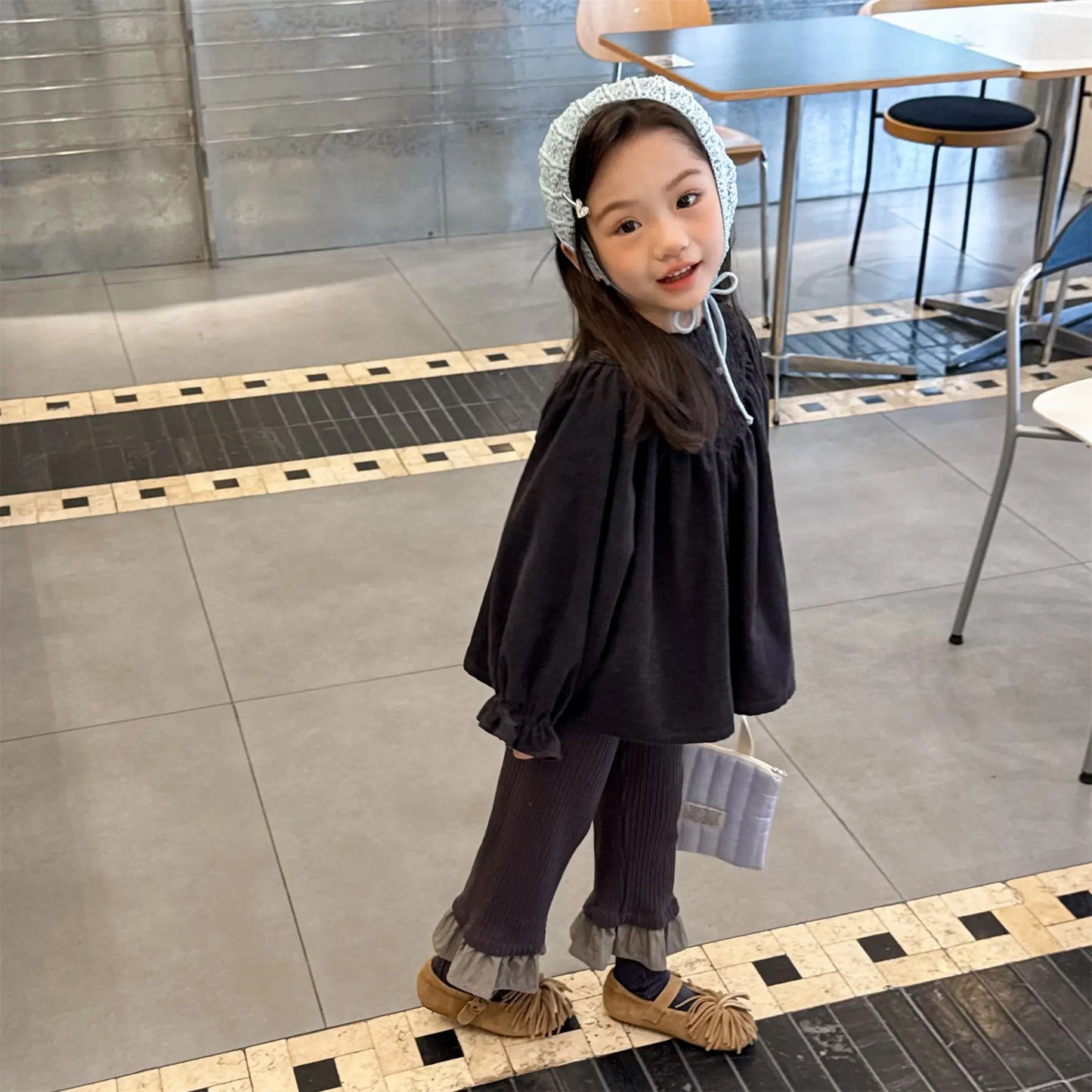 Bat Sleeve Baby Girl's Corduroy Shirt